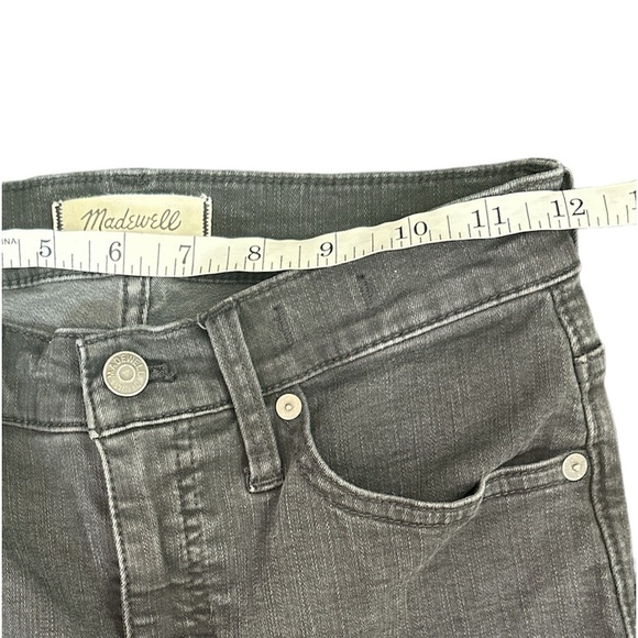 Madewell Cali Demi boot jeans size 25 frayed hem black crop - Picture 9 of 9